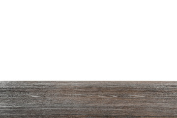 Naklejka premium Empty wooden table on white background. Mockup for design
