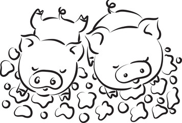 pig cartoon vector
