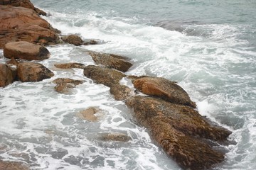 rocks and the waves