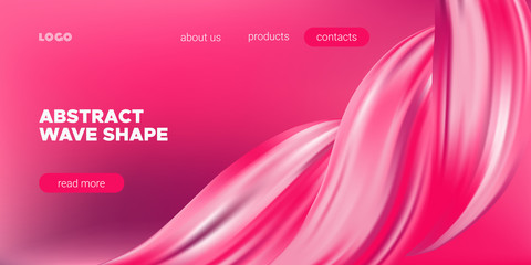 Pink Abstract 3d Liquid Shape.