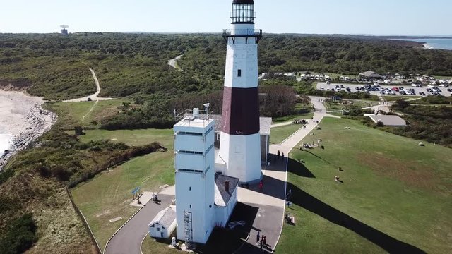 aerial view of lighthouse