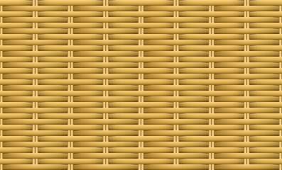 Seamless brown weave rattan pattern, vector art