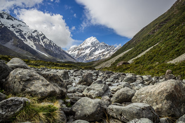 Fototapeta na wymiar Hooker Valley Track Mt Cook New Zealand Landscape