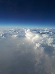  View from the plane at the clouds