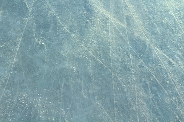 Ice. View from above. Background. Texture.