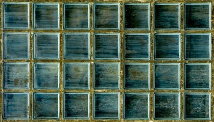 Pattern of glass block wall texture and background