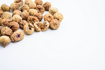  Dried figs on white background