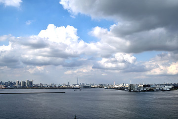 Naklejka premium 東京ベイエリア 都市風景