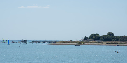 Fototapeta na wymiar Panorama littoral Ile d'Aix Charente Maritime France