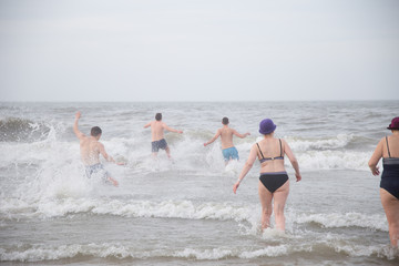 The Winter Bath Festival in Søndervig in Denmark