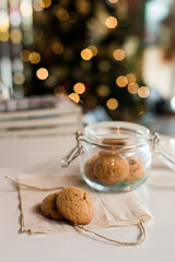 homemade Cookies and glass bottle