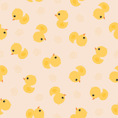 Fototapeta premium Seamless pattern with cute duck.