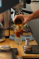 Fototapeta na wymiar coffee maker process 