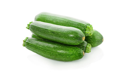Fresh zucchini isolated on white