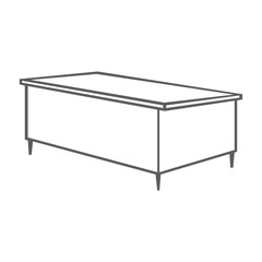 Table icon. One of set web icons. Vector illustration isolated on white. Discussion flat icon.