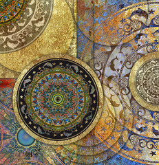 vintage old floral patterned background