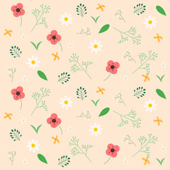 Flower pattern vector illustration.
