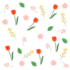 Flower pattern vector illustration.