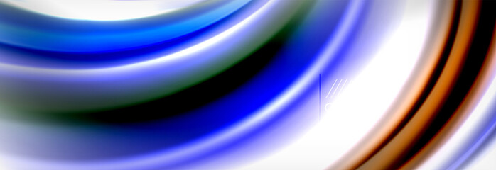 Fluid liquid colors abstract background, colorful geometric background - fluid shapes composition