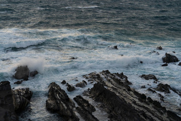 冬の三浦半島荒崎海岸