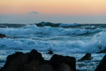 冬の三浦半島荒崎海岸