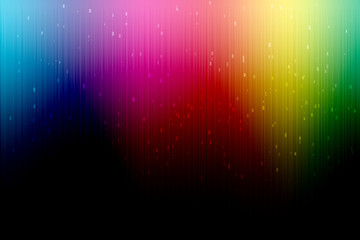 Abstract colorful rainbow background on top and dark below.