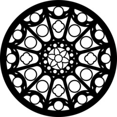 Reims, North, France, rose window