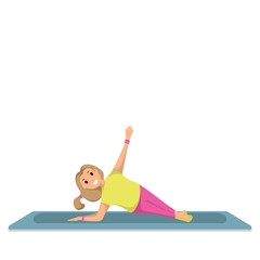 Happy Child Doing Morning Fitness Sport Workout