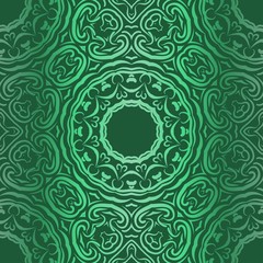Floral Pattern, Green color Design. For Design background, paper, fashion print. Vector Illustration