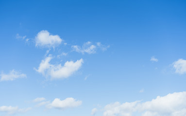 Sky Blue and clouds spring Leaves