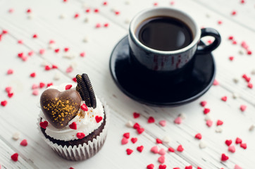 Delicious cupcake for Valentine Day