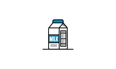 Milk Carton Vector Illustration