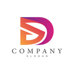 initial letter D business logo 