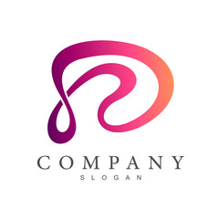 initial letter D business logo design template