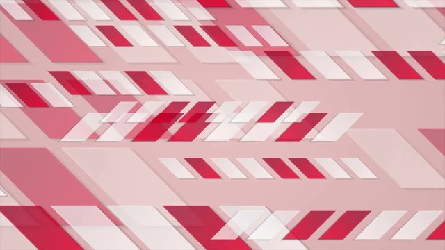 Bright red tech geometric abstract motion design. Seamless loop. Video animation Ultra HD 4K 3840x2160