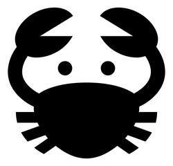 Crab Shellfish Vector Icon