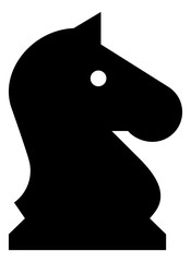 Knight Chess Piece Strategy Vector Icon