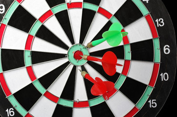 Dartboard target with arrows. Symbol of achieving the goal