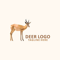 Deer low poly logo design