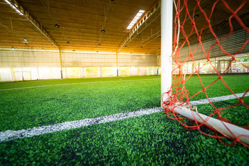 Goal Line of an indoor football soccer training field