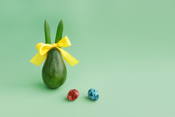 Happy Easter composition card concept with space for text