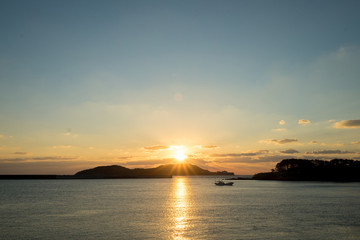 小値賀島(長崎県)-黒島への橋からの夕日