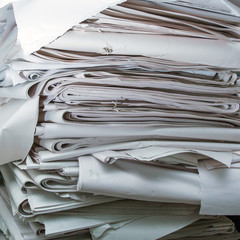 Big rolls with white paper ready to print.