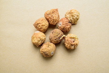 Chinese medicine weighing plate and dried figs / Chinese medicine health background material