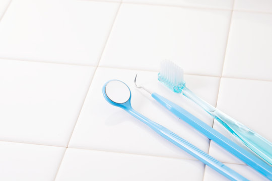 歯ブラシ　デンタルケアイメージ　Toothbrush and dental care image