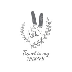 Hand drawn travel design
