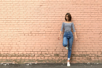 Young teenager student girl portrait.