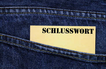Schlusswort