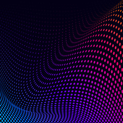 Obraz premium Vibrant halftone on black background vector