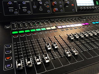 Part of audio mixer and music equipment for sound mixer control, electronic device,sound check for...